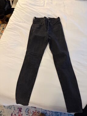 Madewell Washed Black High-Rise Skinny Jeans